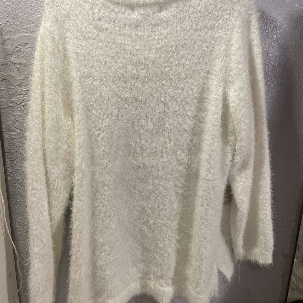 French Laundry Cream and Tan Sweater with Deer Motif - Picture 5 of 6